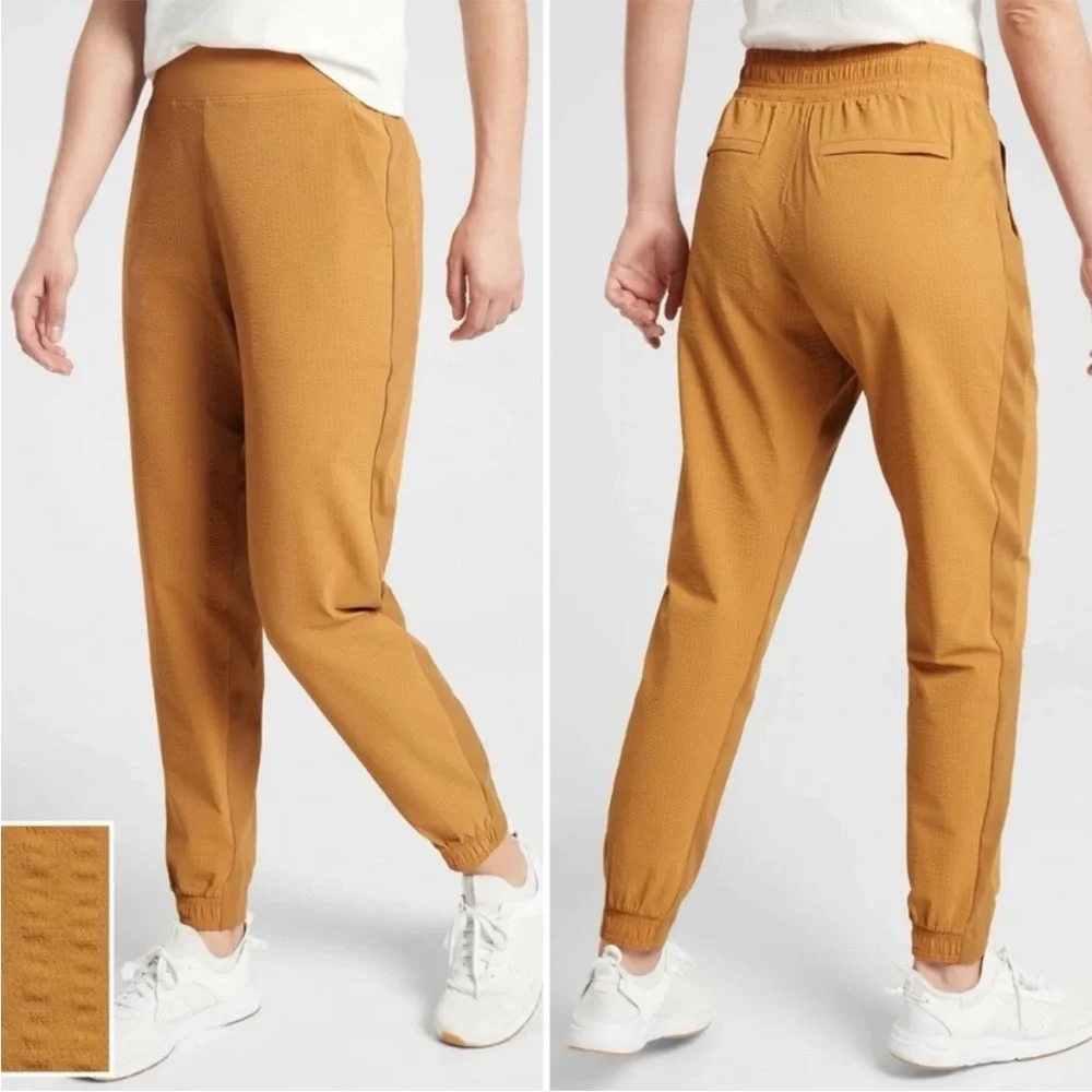Athleta Textured Brooklyn Jogger Pant in Marigold - Picture 1 of 13